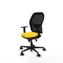 Piqueras y Crespo Chaise de Bureau Jorquera Jaune et Noir