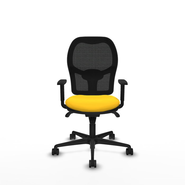 Piqueras y Crespo Chaise de Bureau Jorquera Jaune et Noir