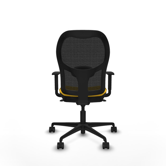 Piqueras y Crespo Chaise de Bureau Jorquera Jaune et Noir