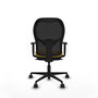 Piqueras y Crespo Chaise de Bureau Jorquera Jaune et Noir