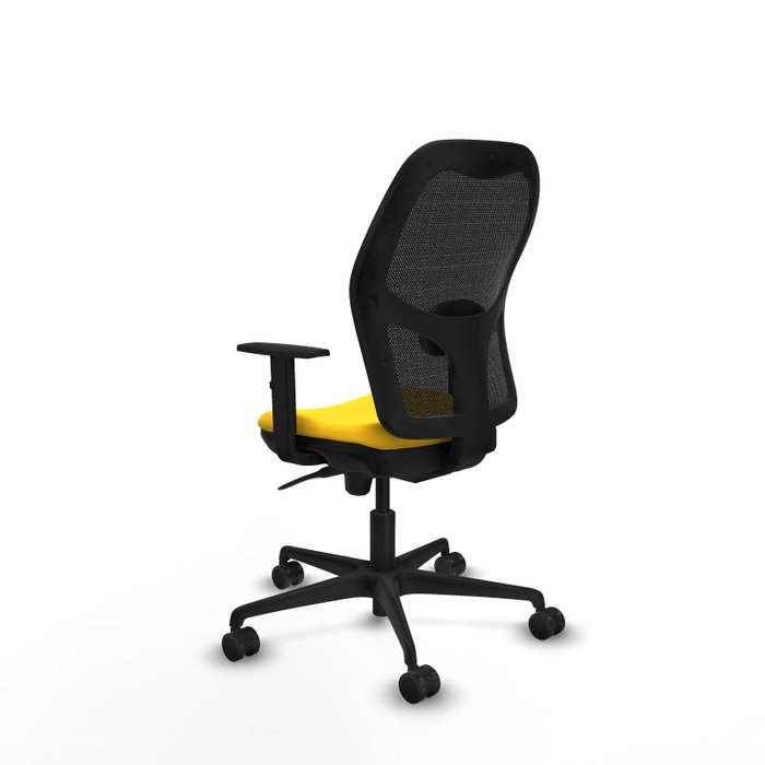 Piqueras y Crespo Chaise de Bureau Jorquera Jaune et Noir