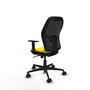 Piqueras y Crespo Chaise de Bureau Jorquera Jaune et Noir