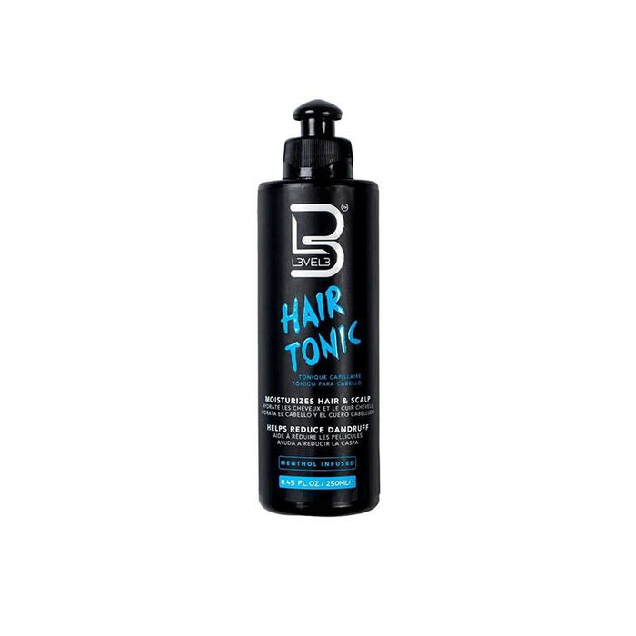 L3Vel3 Tonic Capillaire Multitâche avec Menthol Frais pour Cuir Chevelu et Cheveux, 250 ml L3Vel3 Tonic Capillaire Multitâche avec Menthol Frais pour Cuir Chevelu et Cheveux, 250 ml