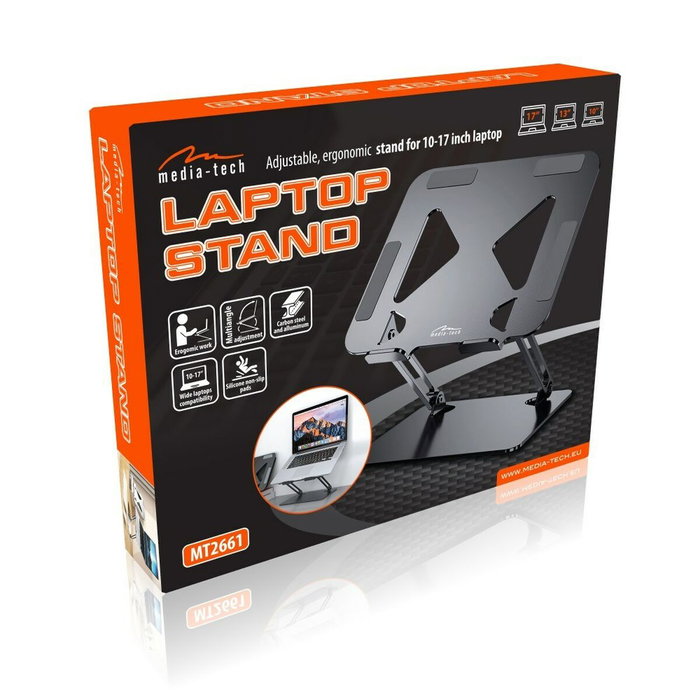 Media Tech Support Pliable et Réglable MT2661 Argenté