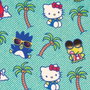 Karactermania Sac de Plage Soleil Hello Kitty Palms avec Motif Palmiers, Compartiment à Fermeture Éclair, 52 x 17 x 37 cm