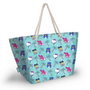 Karactermania Sac de Plage Soleil Hello Kitty Palms avec Motif Palmiers, Compartiment à Fermeture Éclair, 52 x 17 x 37 cm