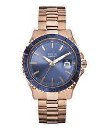 Guess W0244G3 - Montre Homme Or Rose et Bleu
