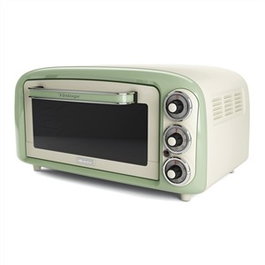 Ariete 979/04 Mini four 18 litres Vintage Vert - Fonction statique, programmable, parrillage et plateau inclus