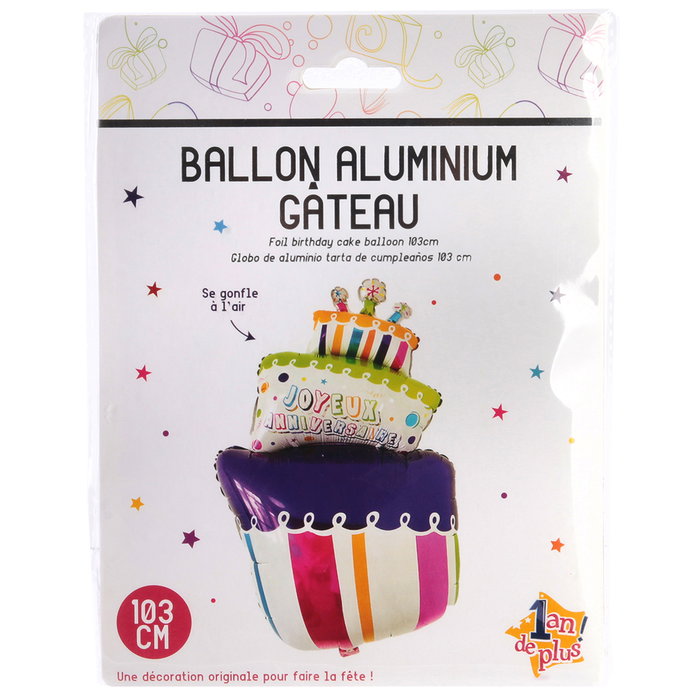 Party Time Ballon Gâteau d'Anniversaire