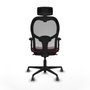 Piqueras y Crespo Chaise de Bureau avec Appui-tête Jorquera 2D036G2 Bordeaux