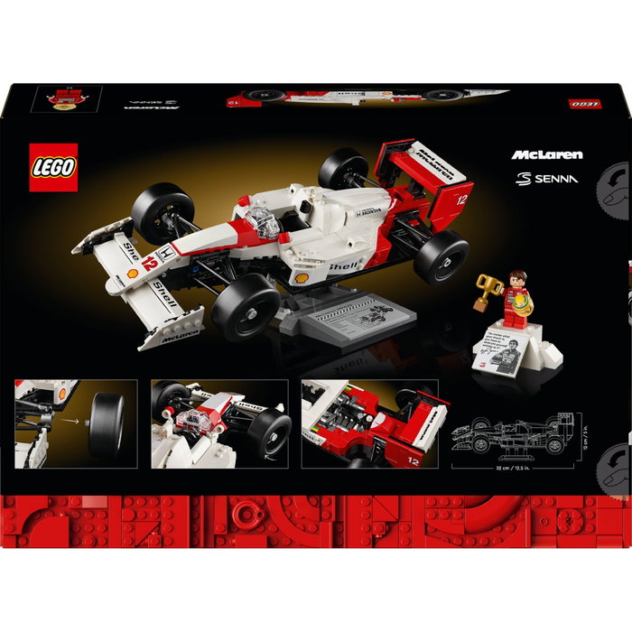 LEGO Icons McLaren MP4/4 et Ayrton Senna, Modèle de Voiture Réduit LEGO Icons McLaren MP4/4 et Ayrton Senna, Modèle de Voiture Réduit