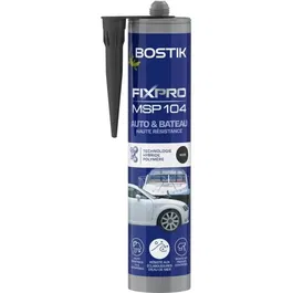 Bostik Fixpro MSP 104 - Mastic colle et jointure polyvalent ultra-résistant, pour véhicules et bateaux - Résiste aux intempéries et à l'eau de mer - Noir - 290 ml
