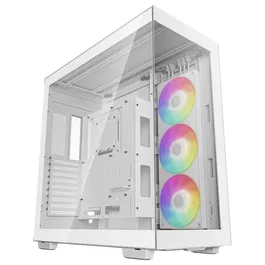 Deepcool CH780 Boîtier PC Grande Tour Blanc, Format E-ATX, Sans Alimentation, Avec Panneaux Verre Trempé Latéral et Façade, USB Type-C, 1 Ventilateur 420mm A-RGB