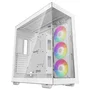 Deepcool CH780 Boîtier PC Grande Tour Blanc, Format E-ATX, Sans Alimentation, Avec Panneaux Verre Trempé Latéral et Façade, USB Type-C, 1 Ventilateur 420mm A-RGB
