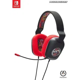 PowerA Casque Stéréo Filaire pour Nintendo Switch - 50 mm, Micro Amovible, Code Bonus Mario Kart Inclus