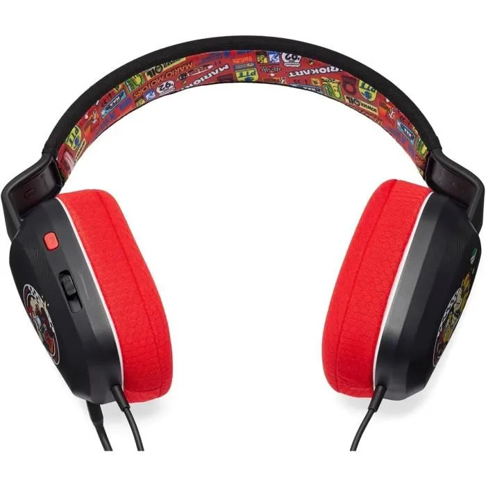 PowerA Casque Stéréo Filaire pour Nintendo Switch - 50 mm, Micro Amovible, Code Bonus Mario Kart Inclus