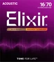 Elixir Jeu de cordes acoustique Nanoweb 80/20 Bronze 8 cordes Baritone 16-70