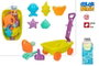 Colorbaby Set de jouets de plage avec chariot de 40 cm et 9 accessoires