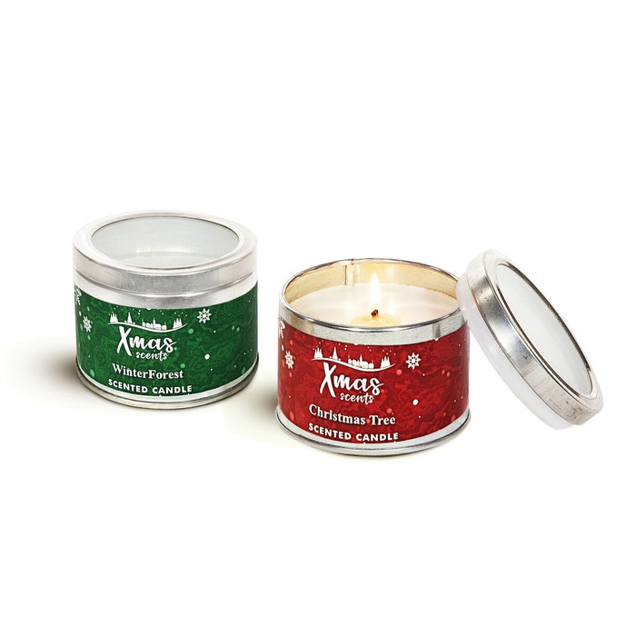 Ensemble de Bougies DKD Home Decor Noël (2 Unités) (8 x 8 x 6 cm) Ensemble de Bougies DKD Home Decor Noël (2 Unités) (8 x 8 x 6 cm)