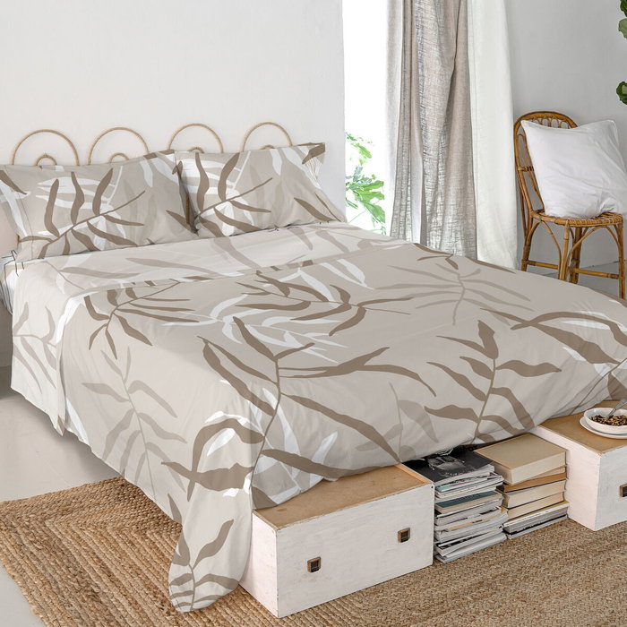 Drap HappyFriday Blanc Maple Multicouleur 260 x 270 cm Drap HappyFriday Blanc Maple Multicouleur 260 x 270 cm