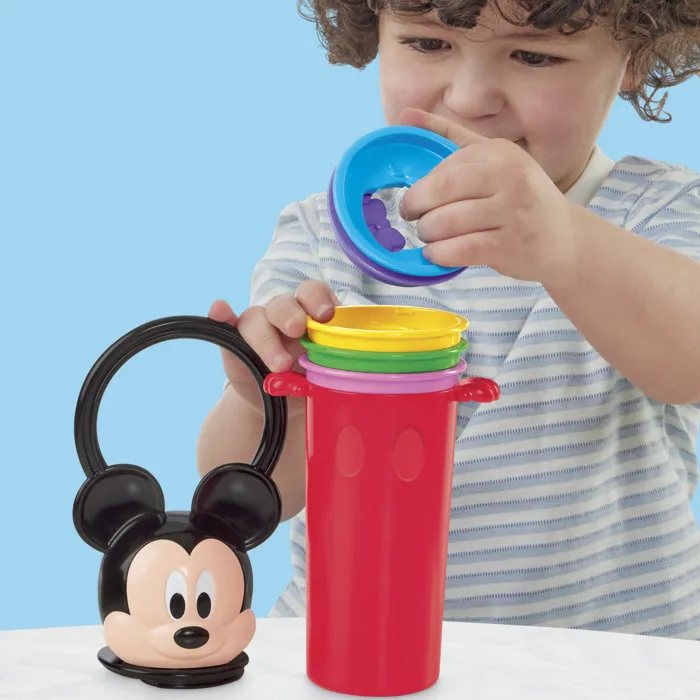 Play-Doh Empil' Formes Coffret de Pâte à Modeler Disney Junior Mickey, Jouet Créatif Loisirs Enfants Dès 2 Ans