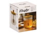 VIVALTO Mielera en Borosilicate avec Couvercle en Bambou 500ml