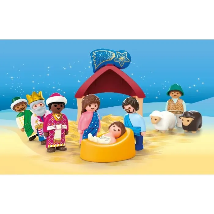 Playmobil 72001 Crèche de Noël - Set de 14 pièces - Figurine - Jouet d'éveil - À partir de 12 mois