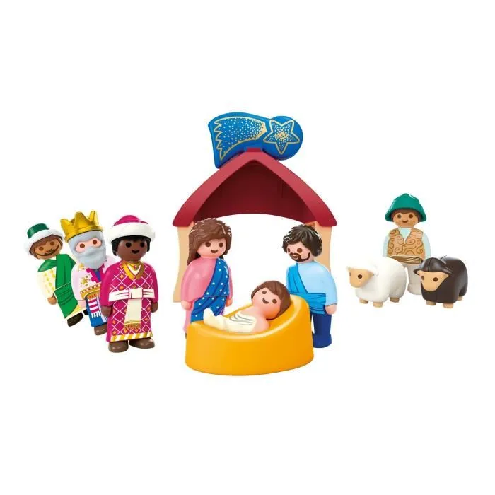Playmobil 72001 Crèche de Noël - Set de 14 pièces - Figurine - Jouet d'éveil - À partir de 12 mois