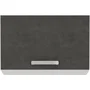 LASSEN Meuble de cuisine avec hotte et porte basculante - Gris mat - Dimensions 60 x 31,6 x 36 cm