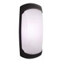 Fumagalli Aplique mural Francy-OP ovalé, noir, cristal translucide, E27, IP66, 300 x 85 x 130 mm