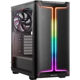 Be Quiet! Boîtier PC Gamer ATX Pure Base 501 DX BGW76 Noir - Éclairage ARGB, 3 Ventilateurs 140 mm PWM, USB Type-C, Panneau Verre, Watercooling 360 mm
