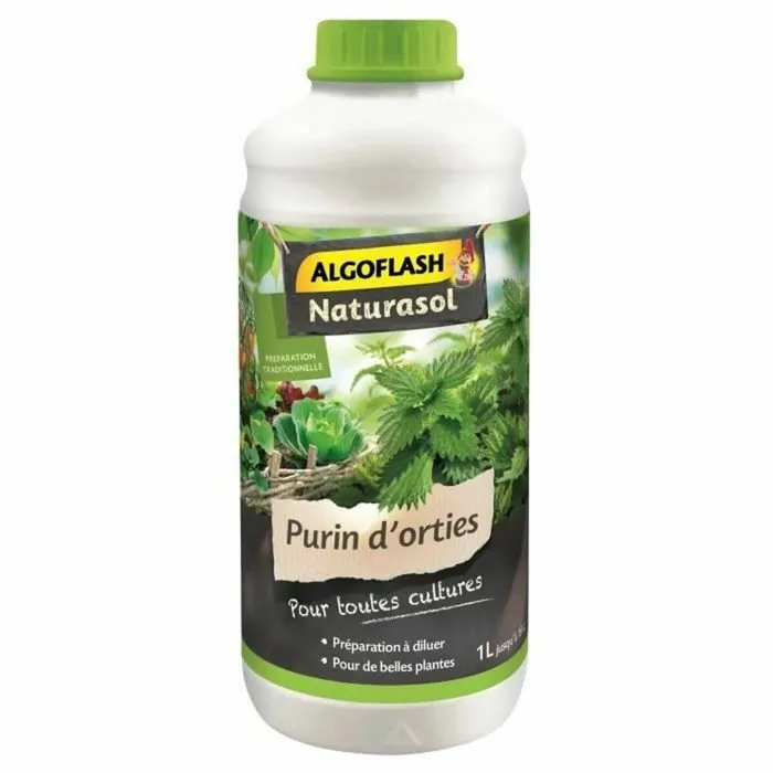 Algoflash Naturasol Purin d'Orties - Concentré Végétal Multifonction pour Renforcer les Plantes et Repousser les Nuisibles - 1 L Algoflash Naturasol Purin d'Orties - Concentré Végétal Multifonction pour Renforcer les Plantes et Repousser les Nuisibles - 1 L