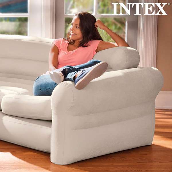 Intex Canapé gonflable d'angle 257x203x76 cm avec PVC, à partir de 36 mois