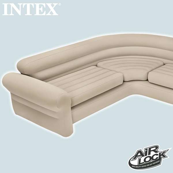 Intex Canapé gonflable d'angle 257x203x76 cm avec PVC, à partir de 36 mois