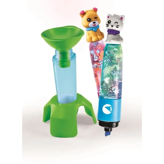 Clementoni Crée tes fluos Sweet Pets - Coffret créatif pour enfants avec 2 surligneurs à assembler, encres colorées et décorations animaux Clementoni Crée tes fluos Sweet Pets - Coffret créatif pour enfants avec 2 surligneurs à assembler, encres colorées et décorations animaux