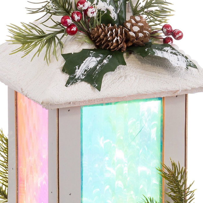 BigBuy Home Lanterne Bois 18 x 18 x 42 cm