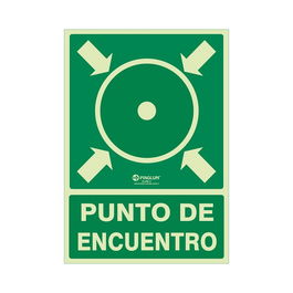 DUVER Signalisation 980 Plastique 420x297 "Punto De Encuentro" Luminescente