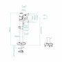Support de table d'écran TooQ DB1131TN-B 17" 32" 8 kg