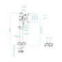 Support de table d'écran TooQ DB1131TN-B 17" 32" 8 kg