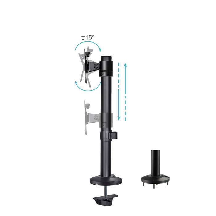 Tooq DB1131TN-B Support de table pour moniteur 17-32 pouces Noir avec gestion des câbles VESA 75x100