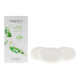 Yardley - Savon parfumé Muguet - Lot de 3 pains de 100g - Pour le visage et le corps