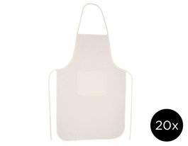 Innspiro Lot de 20 tabliers en coton avec poche 60x90 cm