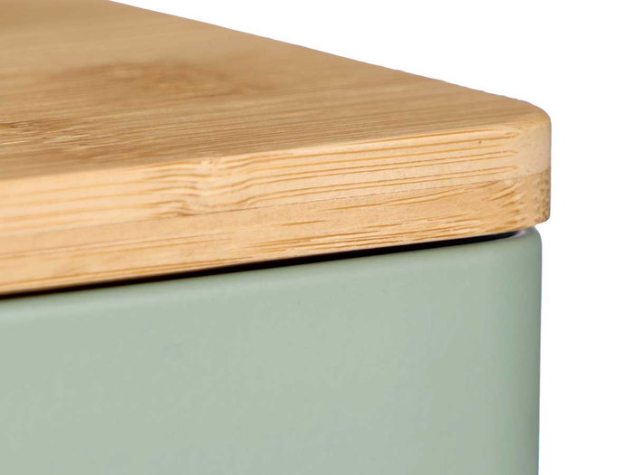 Kinvara Salière avec couvercle en bambou vert menthe 14 x 11 x 11 cm (Set de 12)