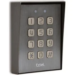 Extel KLAVY 3 - Clavier de codage filaire métal pour automatisme, ouverture de porte, touches rétroéclairées gris, pose en saillie, 12V