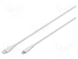 DIGITUS Câble USB 2.0 Apple Lightning vers USB C, 2m, blanc