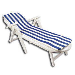 PLAYA Transat CAIMAN blanc avec coussin