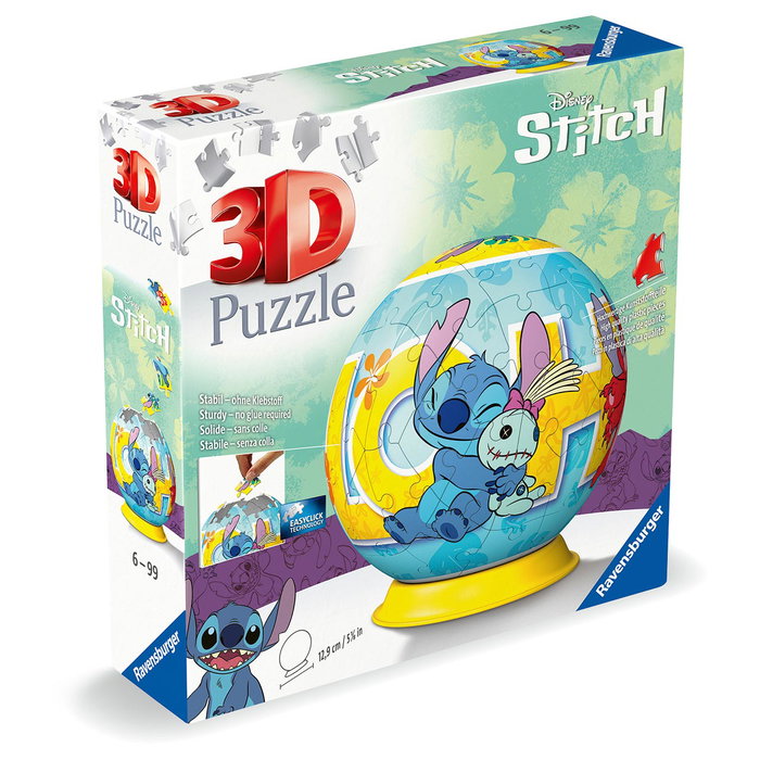 RAVENSBURGER Puzzle 3D Stitch Disney 72 pièces