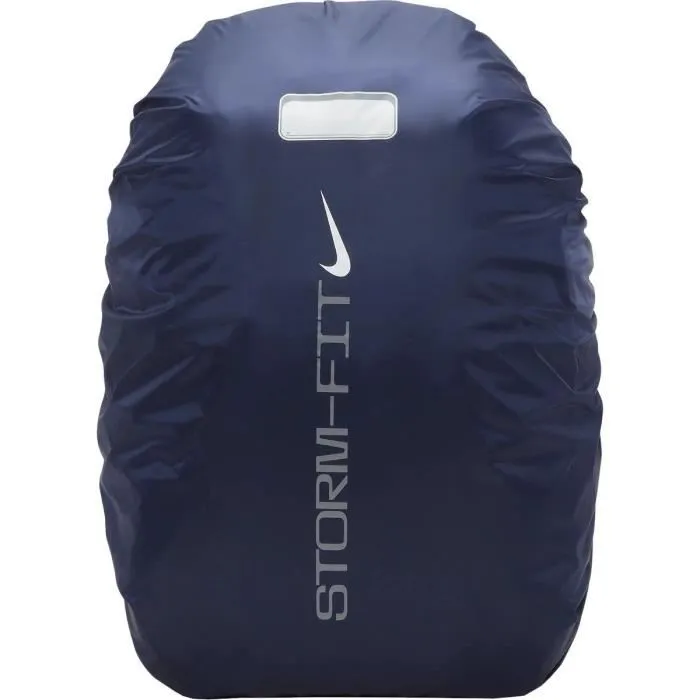 NIKE ACADEMY TEAM Sac à dos 30 litres bleu marine imperméable Storm-FIT pour le sport, poche latérale avec Velcro, aération optimale, robuste et pratique