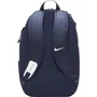 NIKE ACADEMY TEAM Sac à dos 30 litres bleu marine imperméable Storm-FIT pour le sport, poche latérale avec Velcro, aération optimale, robuste et pratique