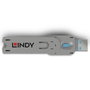 Lindy Clé pour bloqueur de port USB Type A, bleu - Clé unique pour verrouillage physique des ports USB